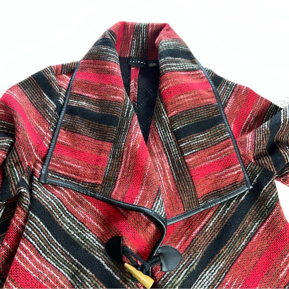 Tribal Jackets & Coats Tribal Southwestern Blanket Style Wool Blend Jacket Coat Aztec Navajo